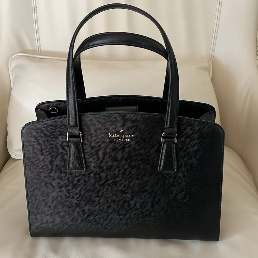 Kate Spade Perry Medium Satchel Saffiano Leather Black LIKE NEW CONDITION - Picture 5 of 15